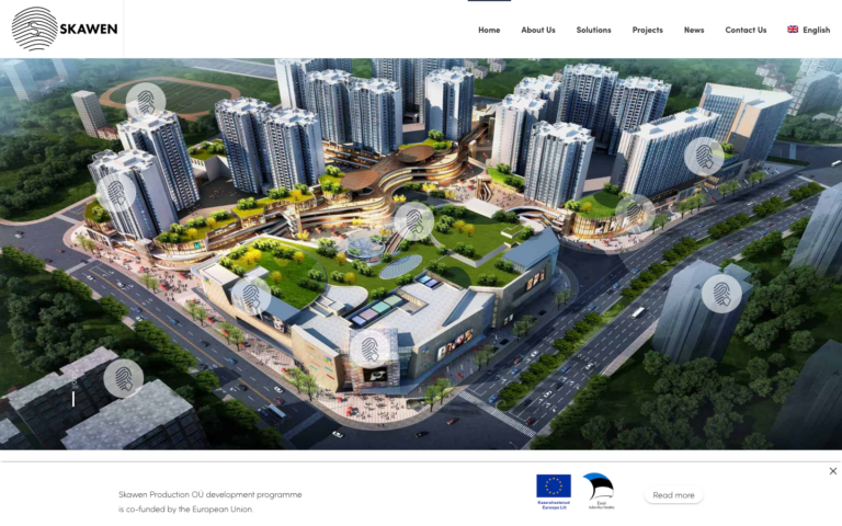 Multilingual corporate site with map